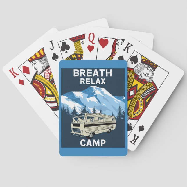 Motorhome RV | Camper | Travel Van | Retro Mug Playing Cards (Back)