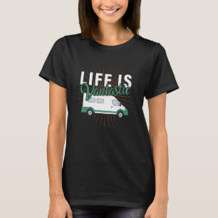 Motorhome Rv Camping Life Is Vantastic Camper Van T-Shirt