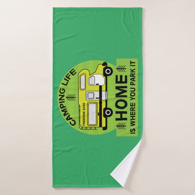 Motorhome | RV Motorhome | Camping Life Latte Mug  Bath Towel (Bath Towel)