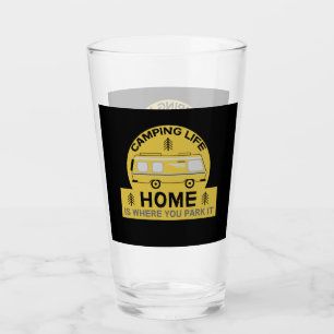 Motorhome   RV Motorhome   Camping Life Latte Mug  Glass
