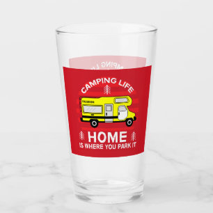Motorhome RV Motorhome Camping Life Latte Mug Glass
