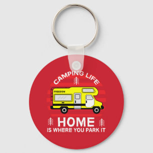 Motorhome   RV Motorhome   Camping Life Latte Mug  Key Ring