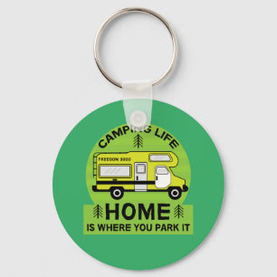 Motorhome RV Motorhome Camping Life Latte Mug Key Ring