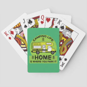 Motorhome RV Motorhome Camping Life Latte Mug Playing Cards