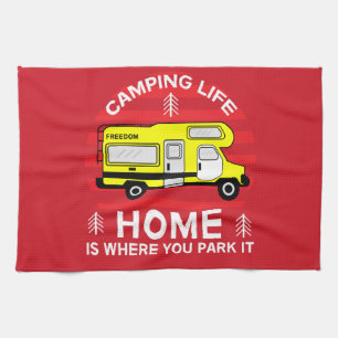 Motorhome   RV Motorhome   Camping Life Latte Mug  Tea Towel