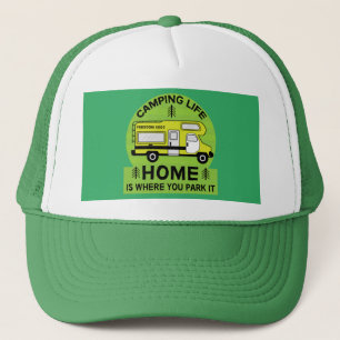 Motorhome RV Motorhome Camping Life Latte Mug Trucker Hat