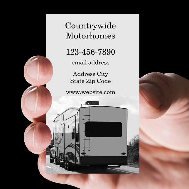 Motorhome RV Sales  Business Card (Creator Uploaded)