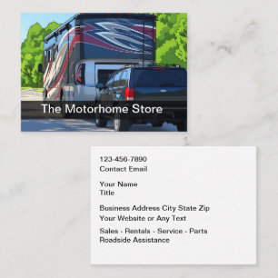 Motorhome Sales And Service Business Card