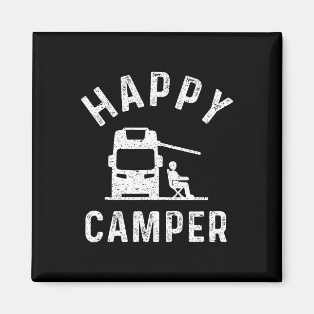 Motorhome T Shirts Happy Camper  Magnet (Front)