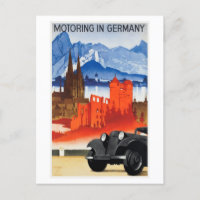 Motoring in Germany 1930 Travel Poster