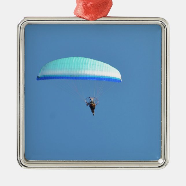Motorised Paraglider Metal Tree Decoration (Front)