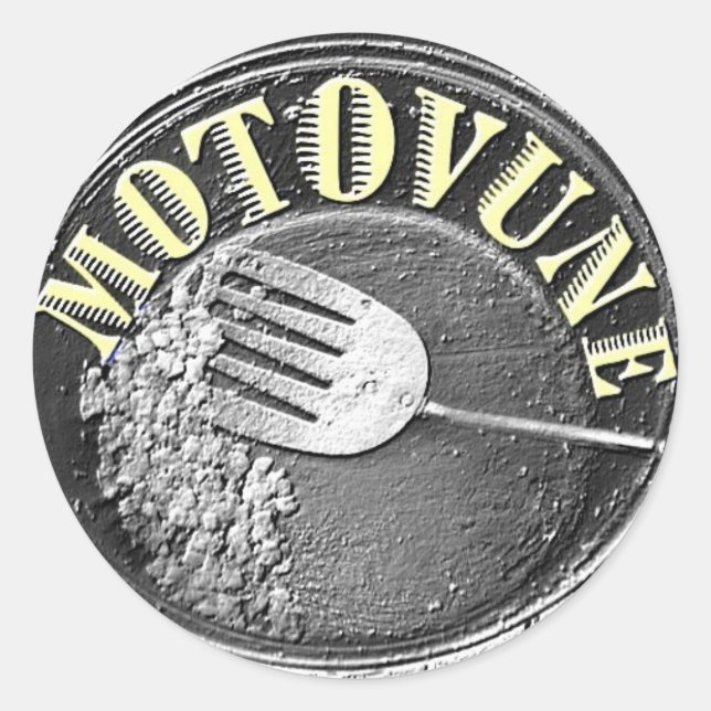 MOTOVUNE hash logo Classic Round Sticker (Front)