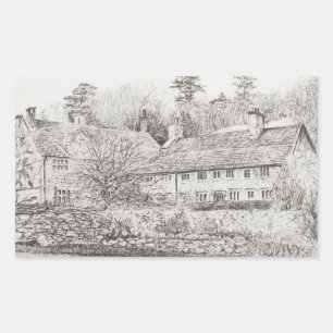 Mottistone Hall Isle of Wight UK 2008 Rectangular Sticker