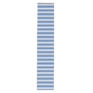 Mottled Calypso Blue Striped Medium Table Runner