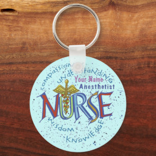 Motto Nurse Anaesthetist Keychain