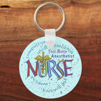 Motto Nurse Anaesthetist Keychain