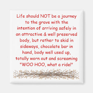 Motto to live by magnet