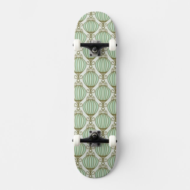 Motton Blue Pattern Skateboard (Front)