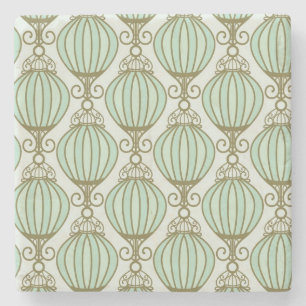 Motton Blue Pattern Stone Coaster