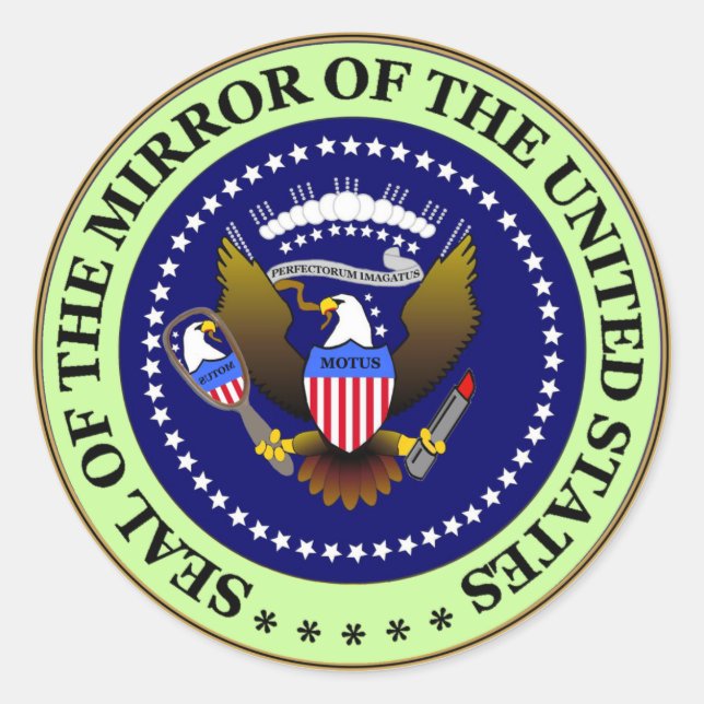 MOTUS SEAL: GREEN CLASSIC ROUND STICKER (Front)