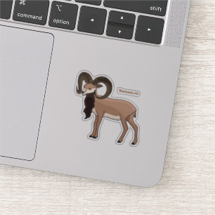 Mouflon goat illustration