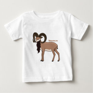 Mouflon goat illustration  baby T-Shirt
