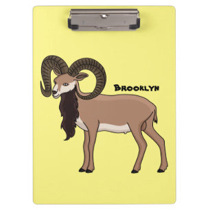 Mouflon goat illustration clipboard