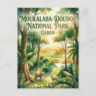 Moukalaba-Doudou National Park, Nyanga Gabon Postcard