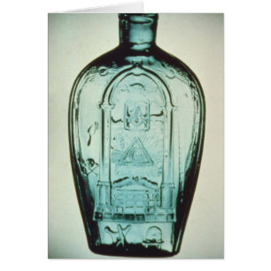 Mould-blown masonic flask