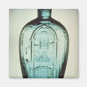 Mould-blown masonic flask magnet