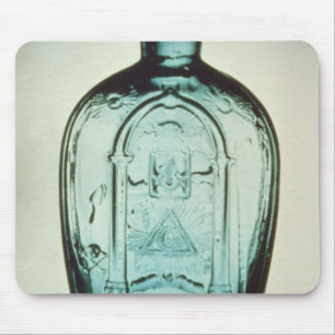 Mould-blown masonic flask mouse pad