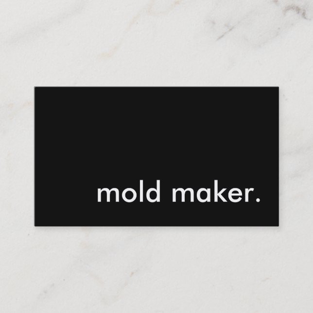 mould maker. business card (Front)