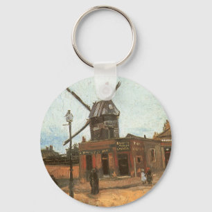 Moulin de la Galette by Vincent van Gogh, Windmill Key Ring