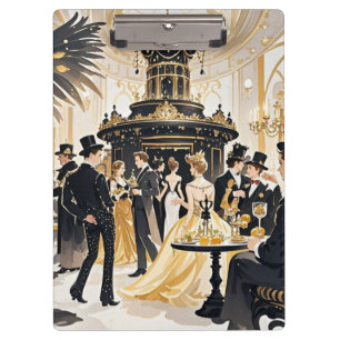 Moulin rouge style, black and gold, Rich luxury Clipboard