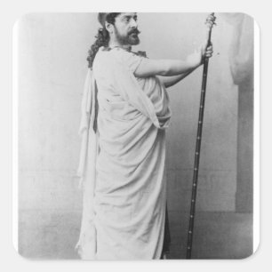 Mounet-Sully  as Oedipus in 'Oedipus Rex' Square Sticker