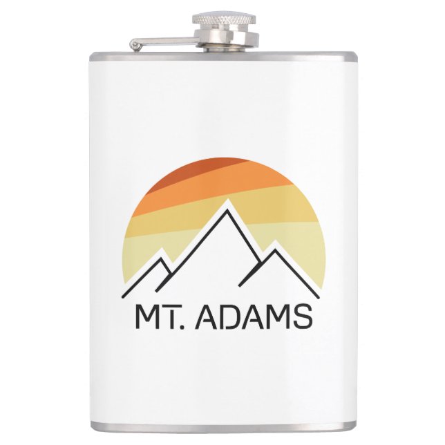 Mount Adams New Hampshire Retro Hip Flask (Front)