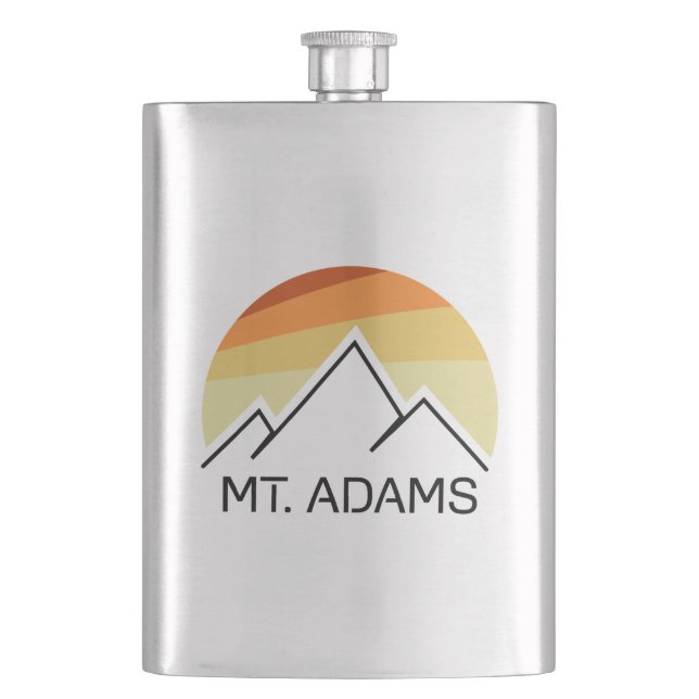 Mount Adams New Hampshire Retro Hip Flask (Front)