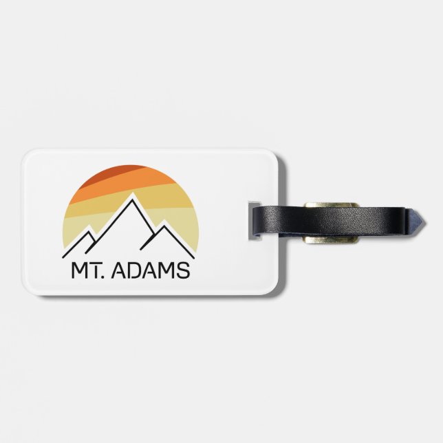 Mount Adams New Hampshire Retro Luggage Tag (Back Horizontal)