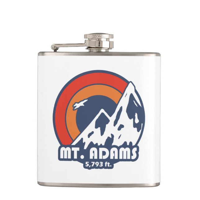 Mount Adams New Hampshire Sun Eagle Hip Flask (Front)