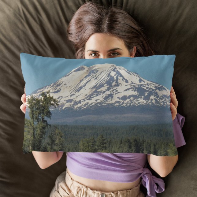 Mount Adams Scenic Landscape Decorative Cushion (In Situ)