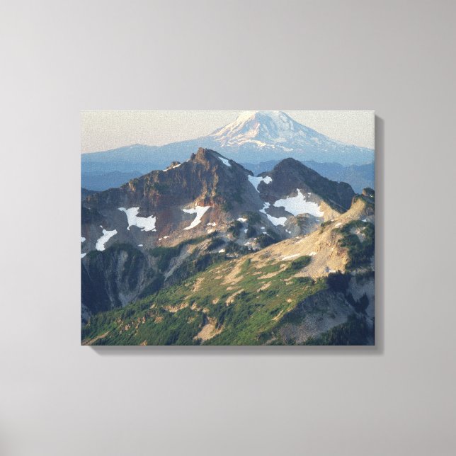 Mount Adams, The Tatoosh Range, and Mount Rainier Canvas Print (Front)