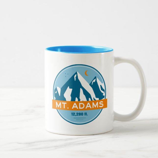 Mount Adams Washington Stars Moon Two-Tone Coffee Mug (Right)