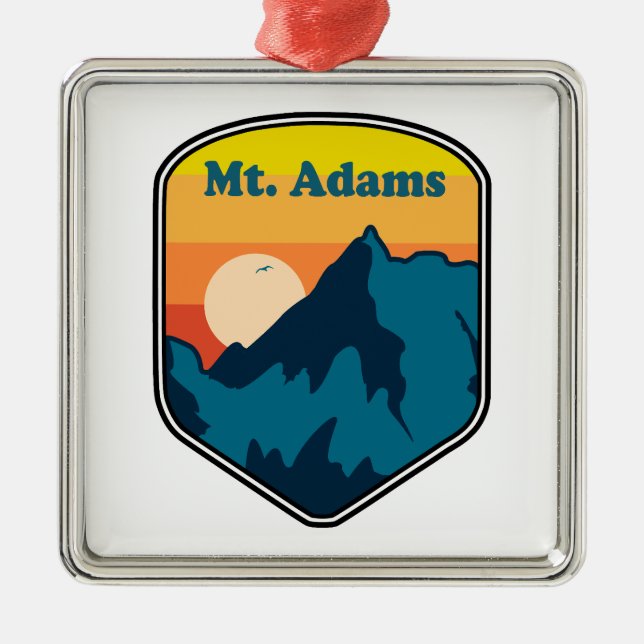 Mount Adams Washington Sunrise Metal Tree Decoration (Front)