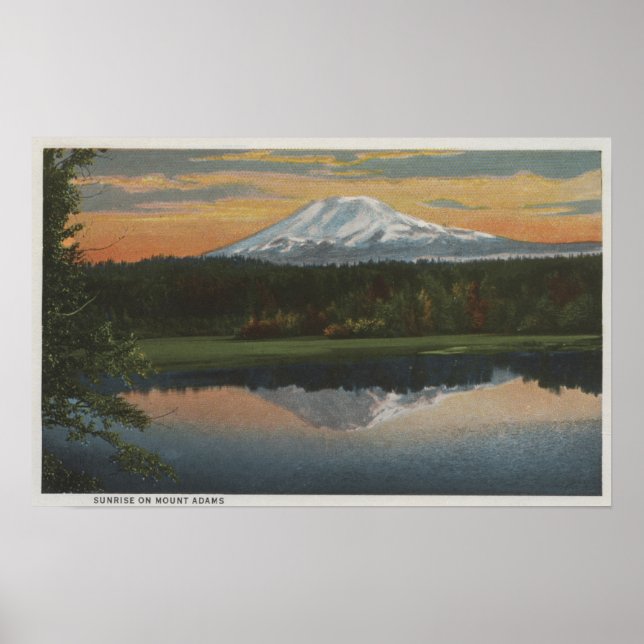 Mount Adams, Washington - View of Mountain Poster (Front)