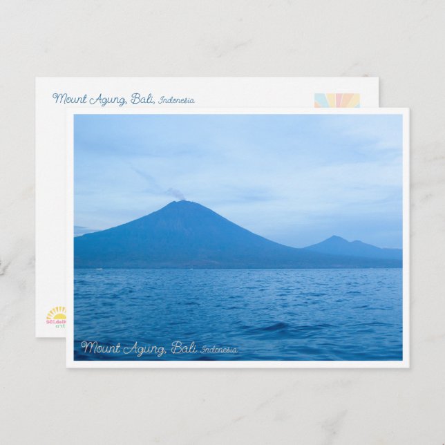 Mount Agung Bali Sunrise Travel Postcard (Front/Back)