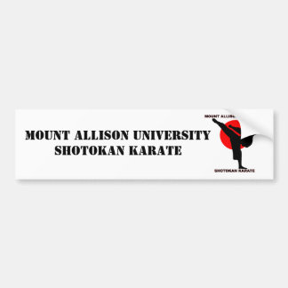 Mount Allison Shotokan Karate Bumper Sticker