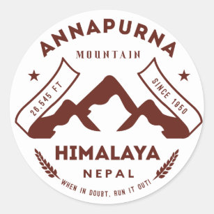 Mount Annapurna Nepal Classic Round Sticker