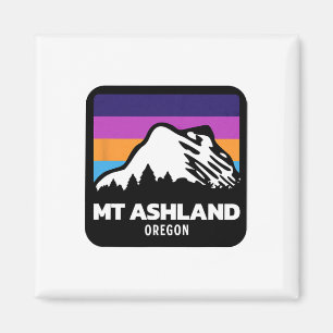 Mount Ashland Oregon Skiing Snowboarding Family  Magnet