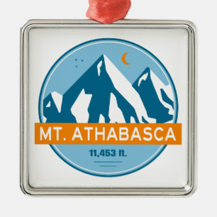 Mount Athabasca Stars Moon Metal Tree Decoration