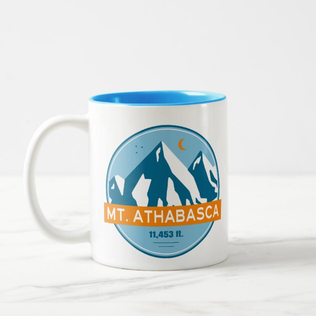 Mount Athabasca Stars Moon Two-Tone Coffee Mug (Left)